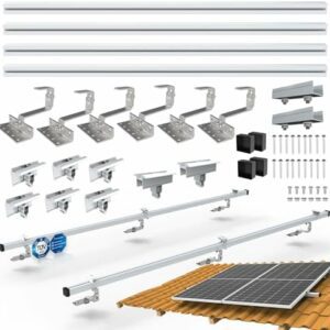 Crochets de fixation pour panneaux solaires sur toit en tuiles - Solution de montage fiable et robuste.